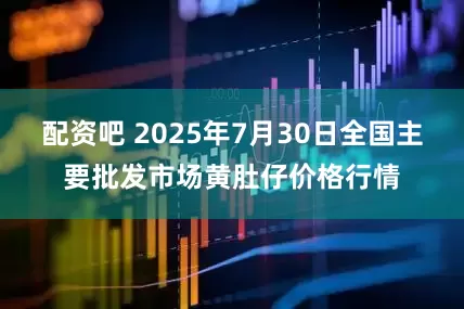 配资吧 2025年7月30日全国主要批发市场黄肚仔价格行情