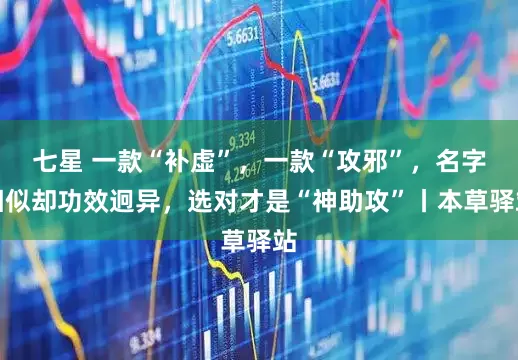 七星 一款“补虚”，一款“攻邪”，名字相似却功效迥异，选对才是“神助攻”丨本草驿站